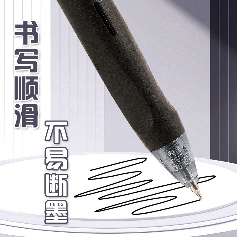 Long stand press neutral pluma 0.5mm oficina negocios firma pluma negro lápiz de agua estudiante examen brushproblem escritura pluma pic 3