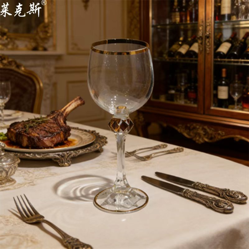 捷克进口莱克斯环保安全无铅水晶杯茱丽叶描金190ml白葡萄酒杯 undefined