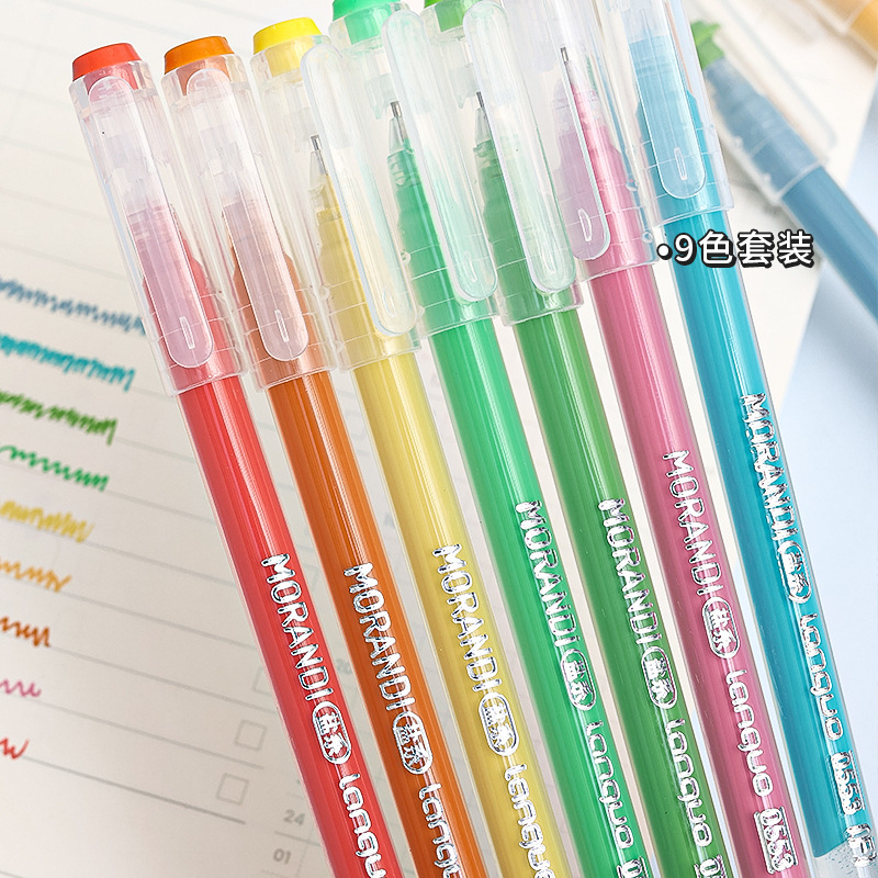 Bluefruit 0551 Morandi Color Planner Pen Set, Colorful large-capacity gel pen, student drawing needle tube Highlighter pen Application Scenario