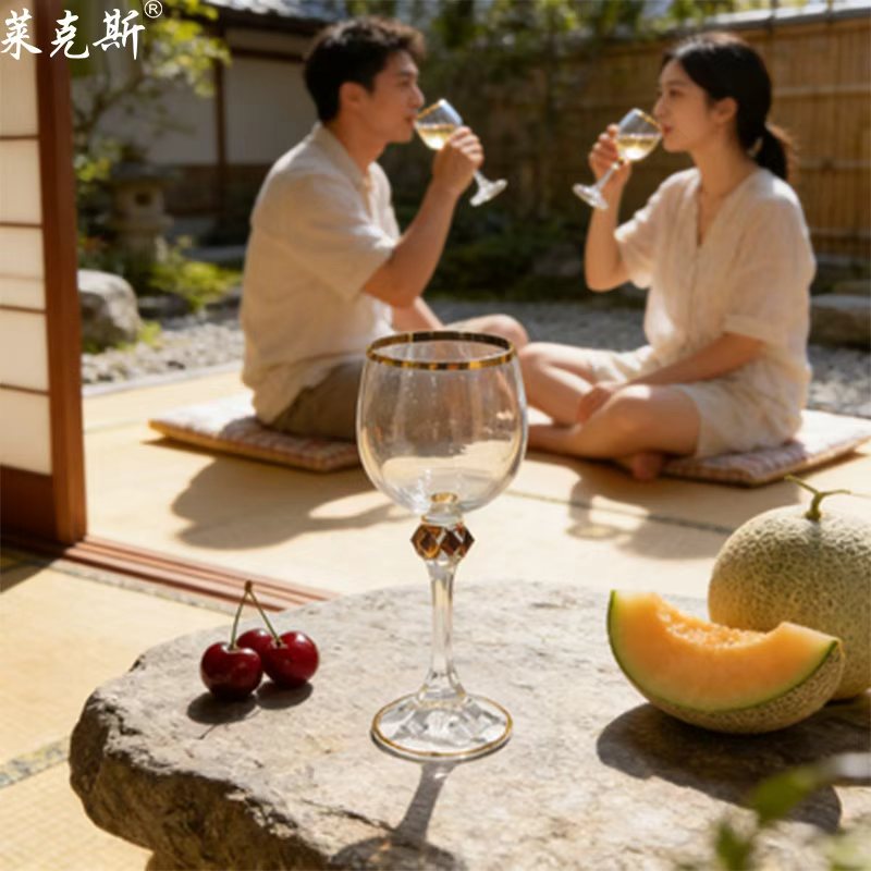 捷克进口莱克斯环保安全无铅水晶杯茱丽叶描金190ml白葡萄酒杯 undefined
