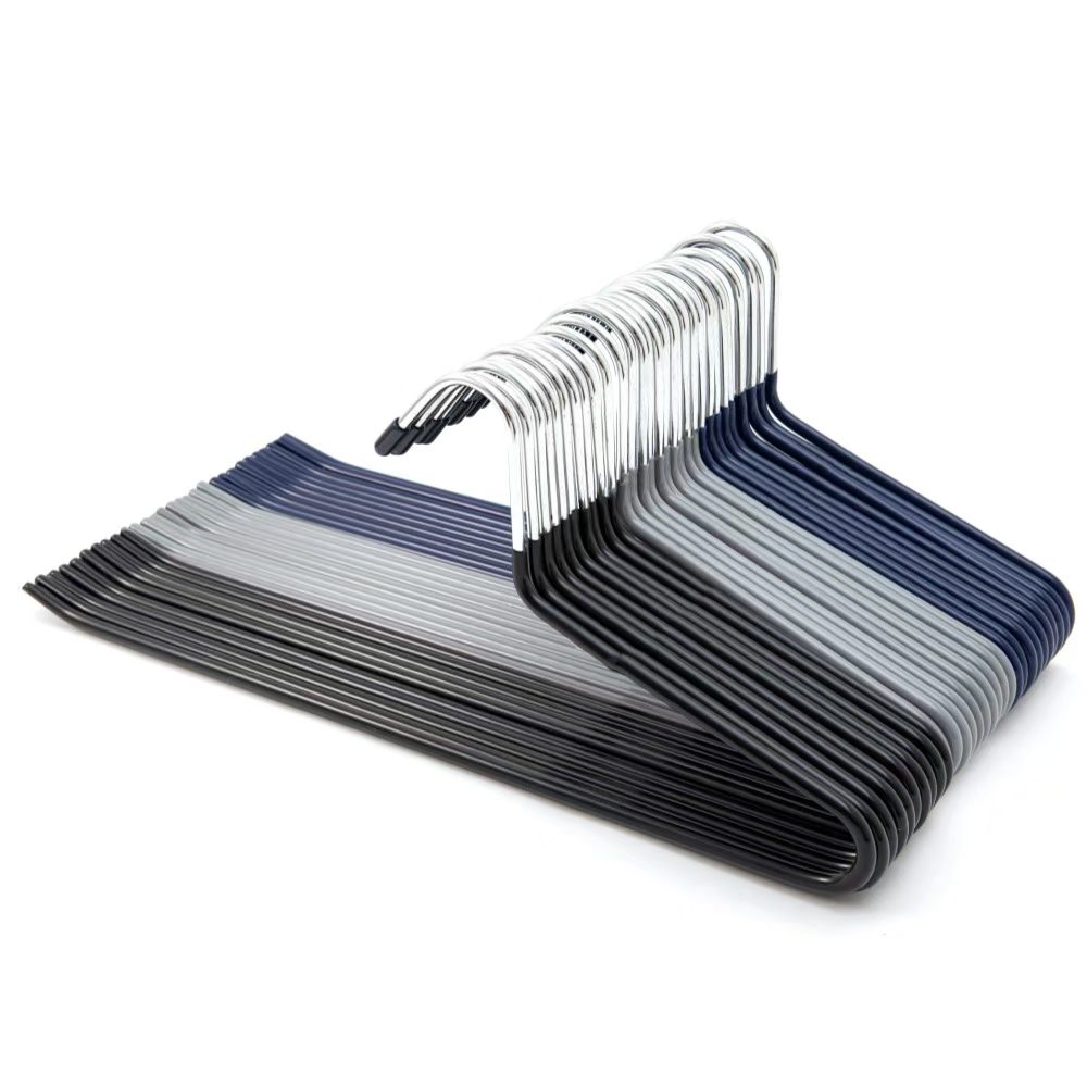 Item Number: 1007 Anti-slip thickened Trouser Frame Material: Iron wire +PVC impregnation Liquid Size: 4.0 Solid iron wire 36 cm 70g Packaging: One piece 44 sets 2 Specification image