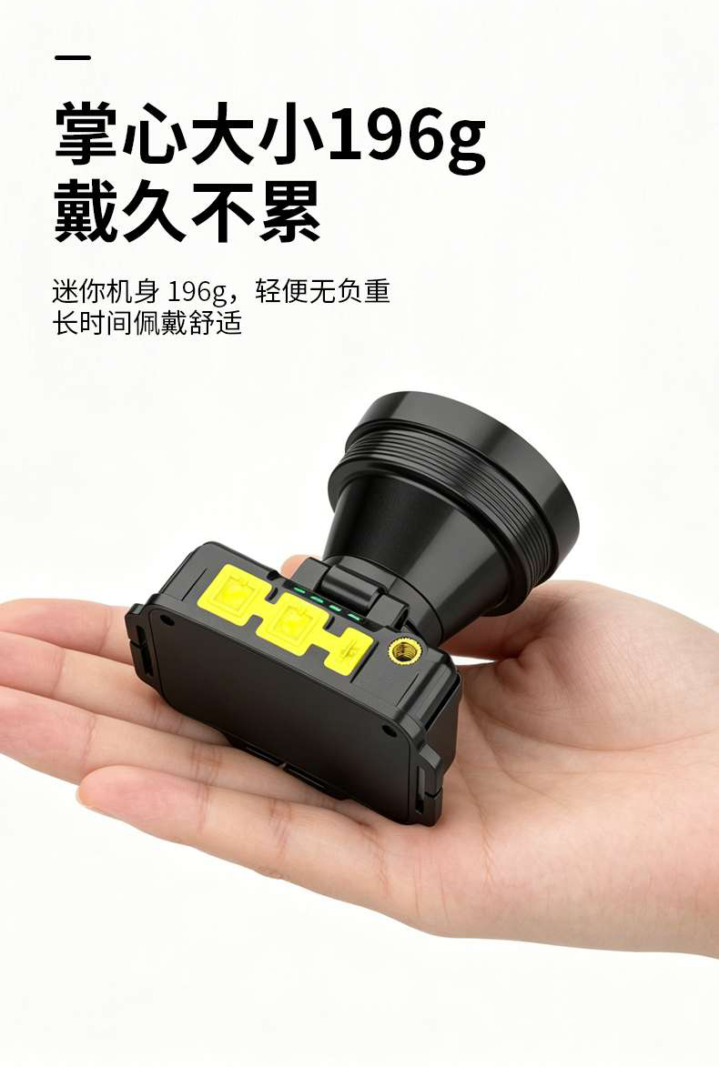 V22 - индукционный головной фонарь USB заряжается и машет ему, чтобы он машет белой лазерной лампой pic 7