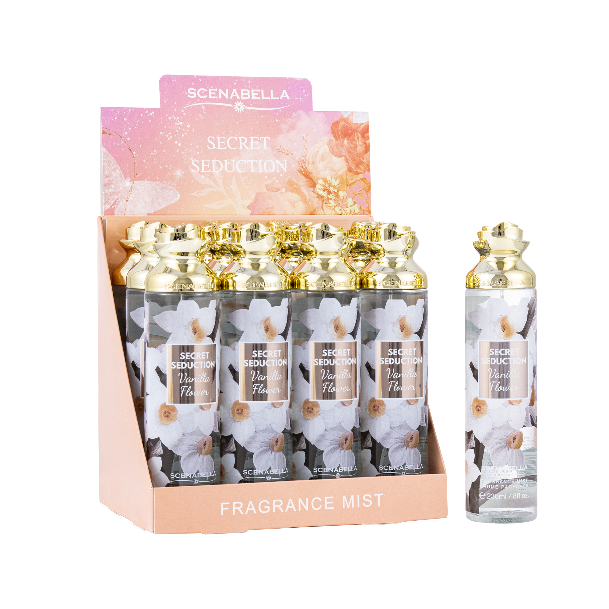 Scenabella Secret Seduction Cherry Blossom Perfume Spray Bottle 250ML Floral Fragrance Specification image