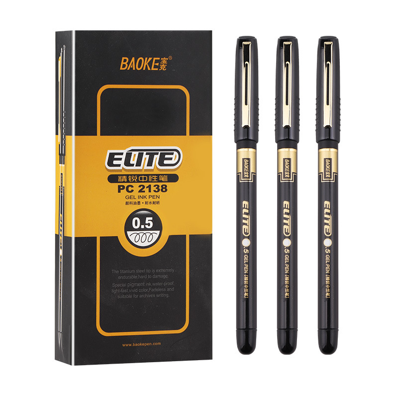 Baok student gel Pen Black 0.5mm Quick-drying Creative exam pen, Business signature pen, office gel pen wholesale details Picture