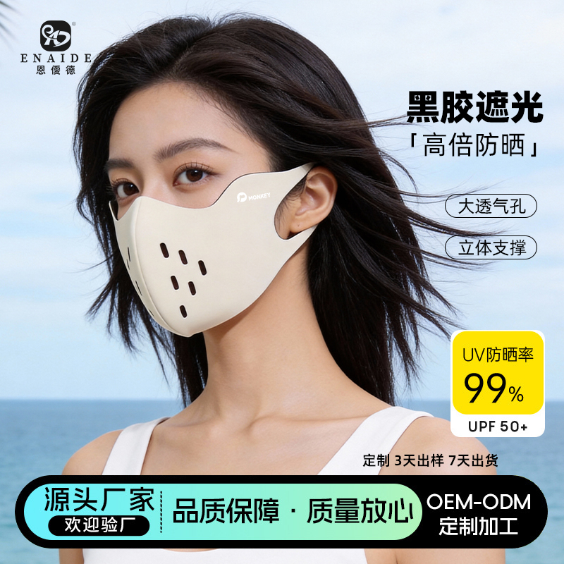 Summer invisible sun protection mask, high school girls' appearance level, outdoor UV protection, eye protection, cool corner, breathable, three-dimensional 3d face mask