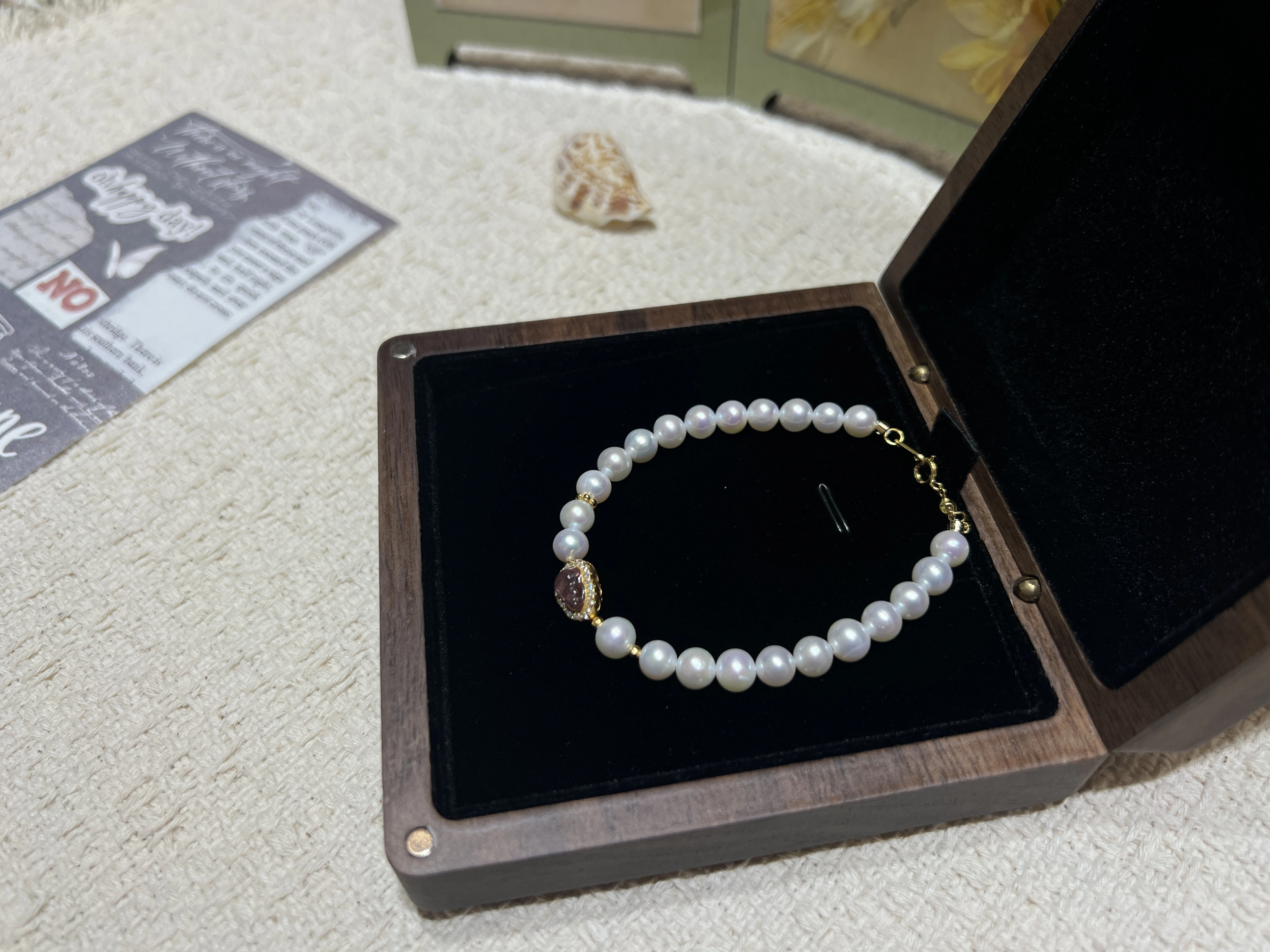 Natural freshwater pearls paired with silver jewelry accessories: Fashionable Shun Ai Pearls detail image 3