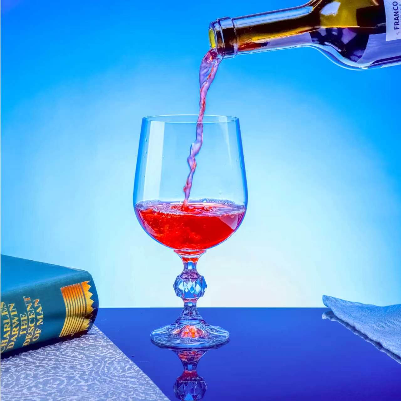 捷克进口莱克斯直销无铅水晶酒具，涵盖红酒杯、醒酒器、白酒杯等套装，手工吹制200ml克劳迪娅蝶型杯 undefined