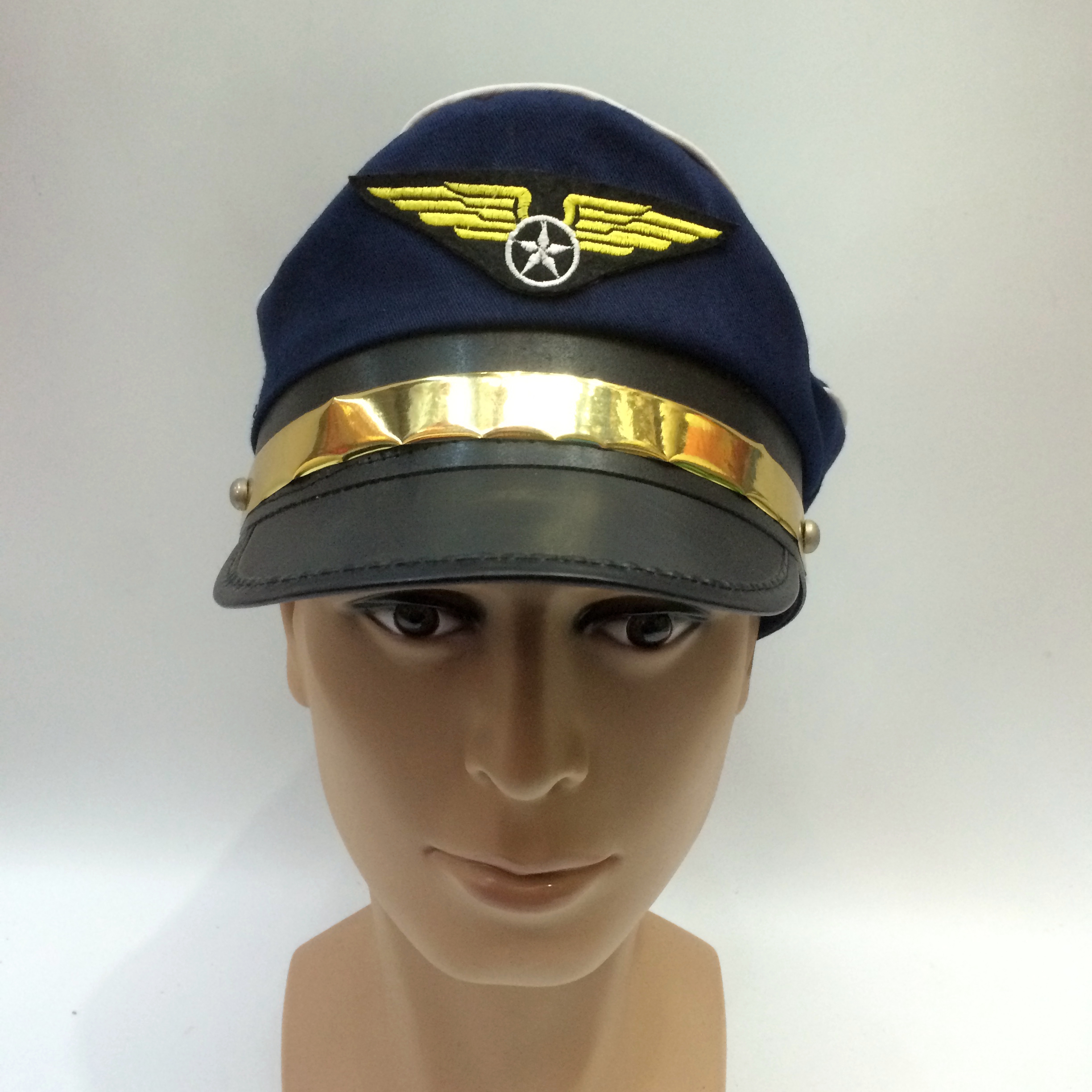 Qianfang festival hats, wigs, festival hats, sexy flight attendant hats, performance air force hats, pilot hats 2311 details Picture