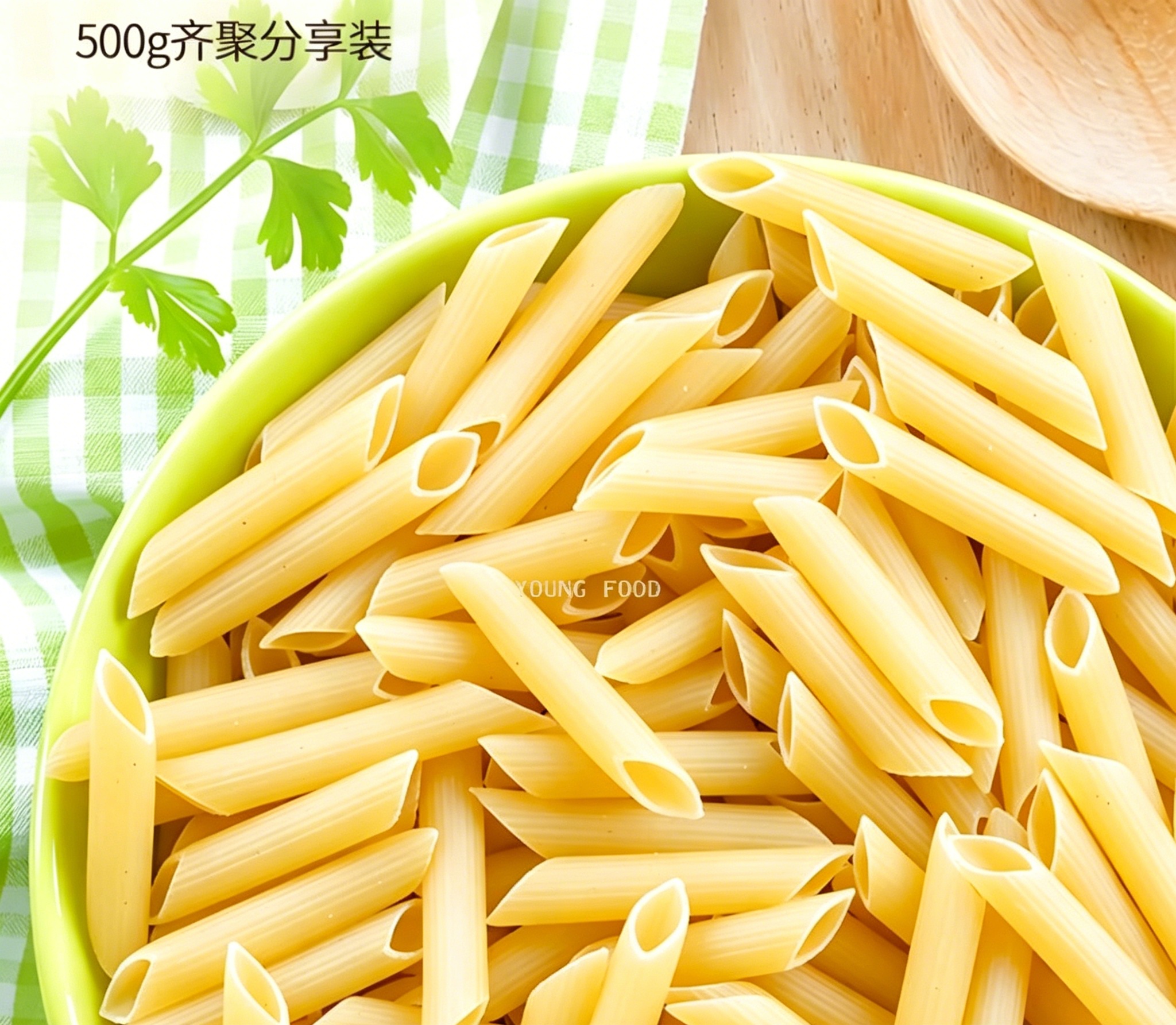 Free shipping! Greek imported Pesanna two-pointed Pasta 500g, high-quality oat noodles, Western pasta Item Picture
