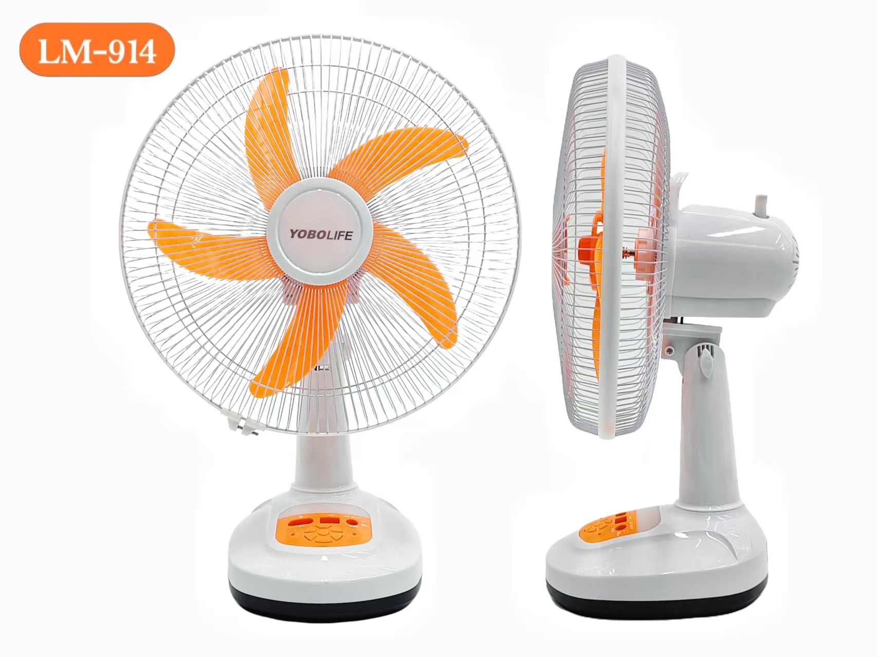 YOBOLIFE's new LM-914 floor-standing fan, a 14-inch solar-powered charging fan, is a best-selling desktop fan. Best-selling small household fans in West Asia, Africa and South America Specification image