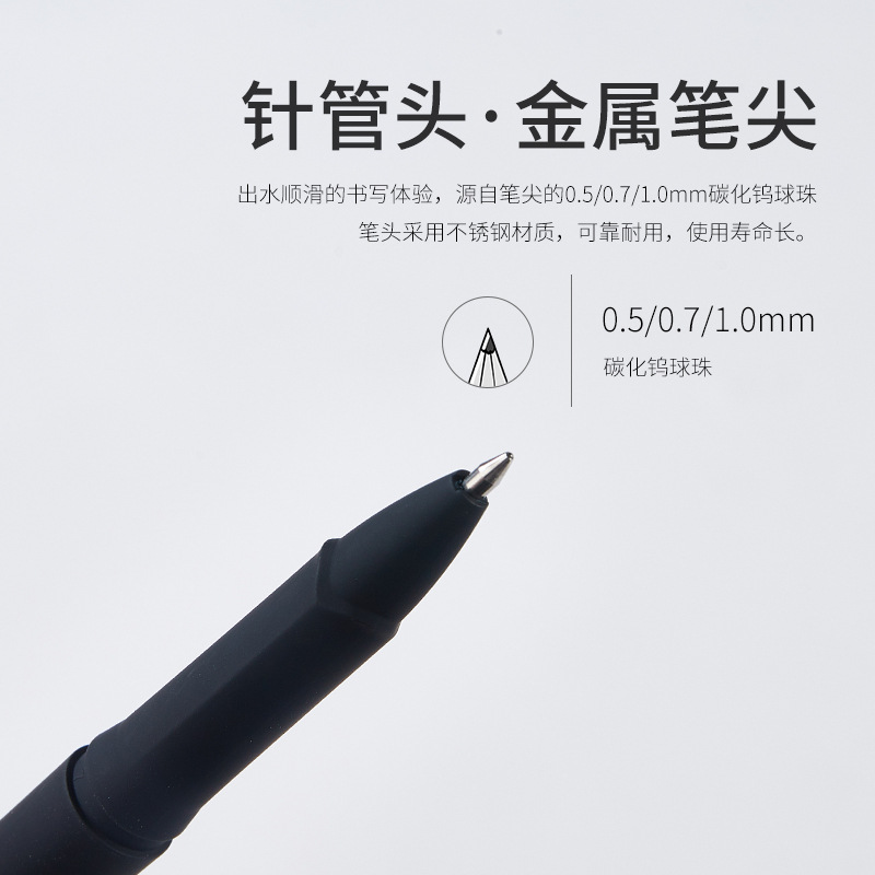 Vio large-capacity black signature pen 0.5 matte 0.7 gold clip business gel pen printable 1.0 gel pen Application Scenario
