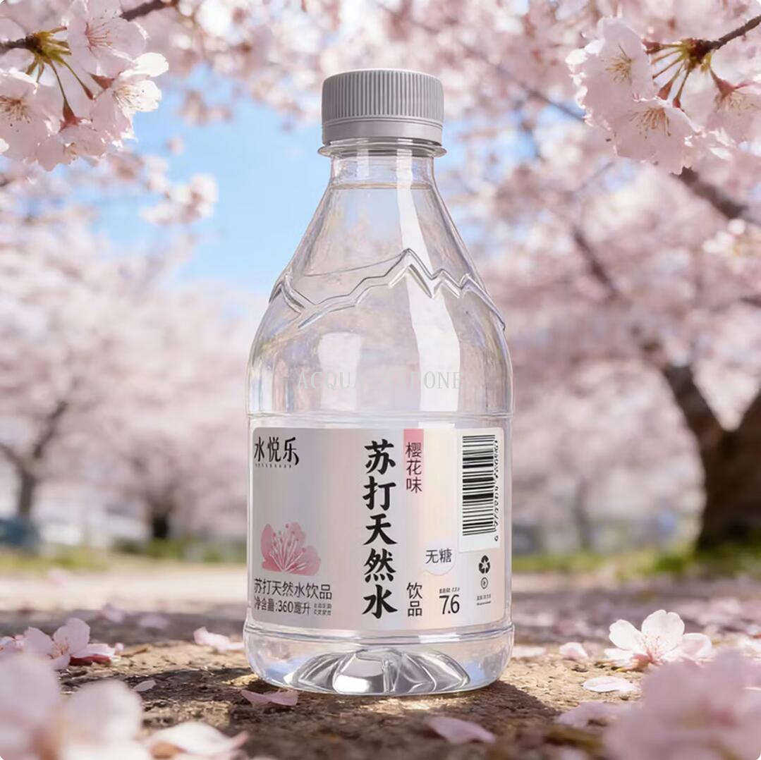Free shipping! Shuiyuele Drinking Water Natural Soda Water, PH 7.6, car water, original flavor 360ml mineral water Item Picture