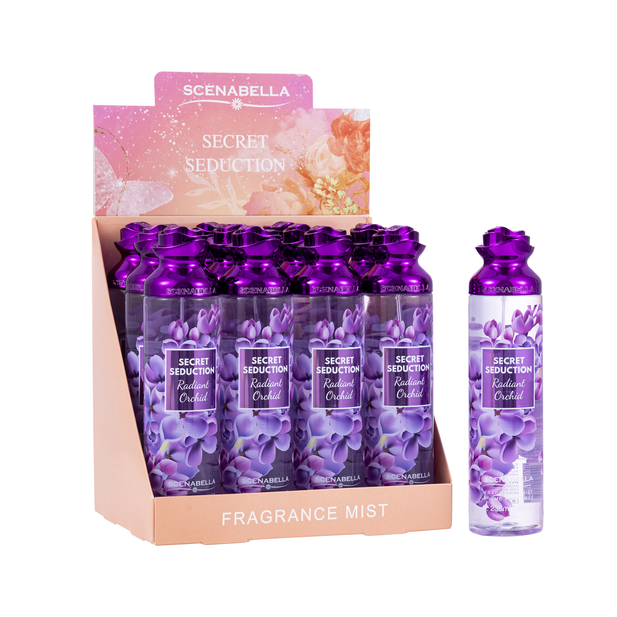 Scenabella Secret Seduction Cherry Blossom Perfume Spray Bottle 250ML Floral Fragrance details Picture