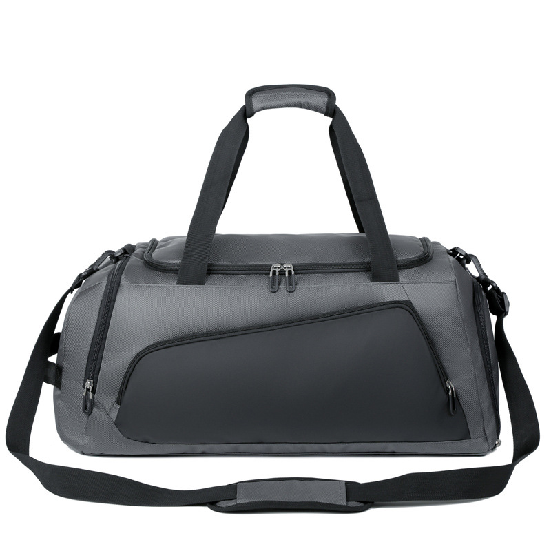 Fitness bag, independent shoe compartment, dry and wet separation, large-capacity travel bag, Oxford cloth, short business trip sports bag, travel storage bag, swimming fitness travel bag