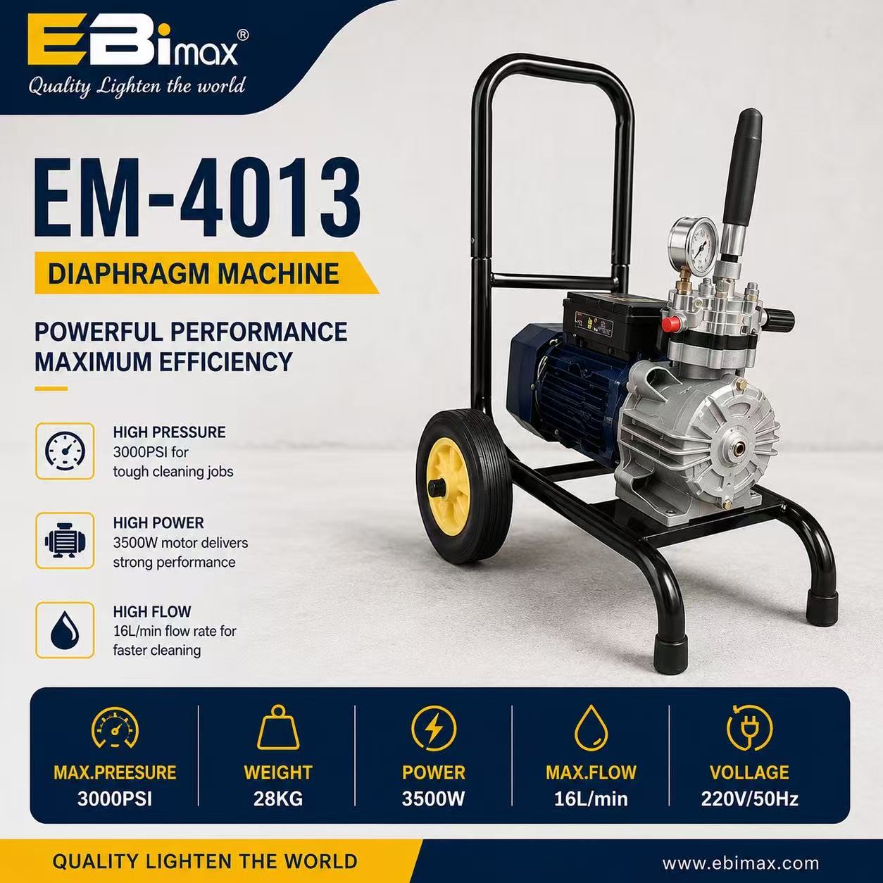 EBimax EM-4013高压隔膜泵 隔膜机 耐腐蚀 自吸式
