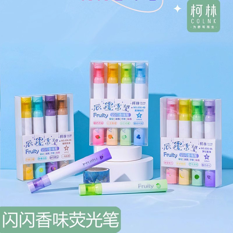 Wholesale of Colin 656 color highlighters for student study textbooks, key point marking pens, and drawing notebook pens