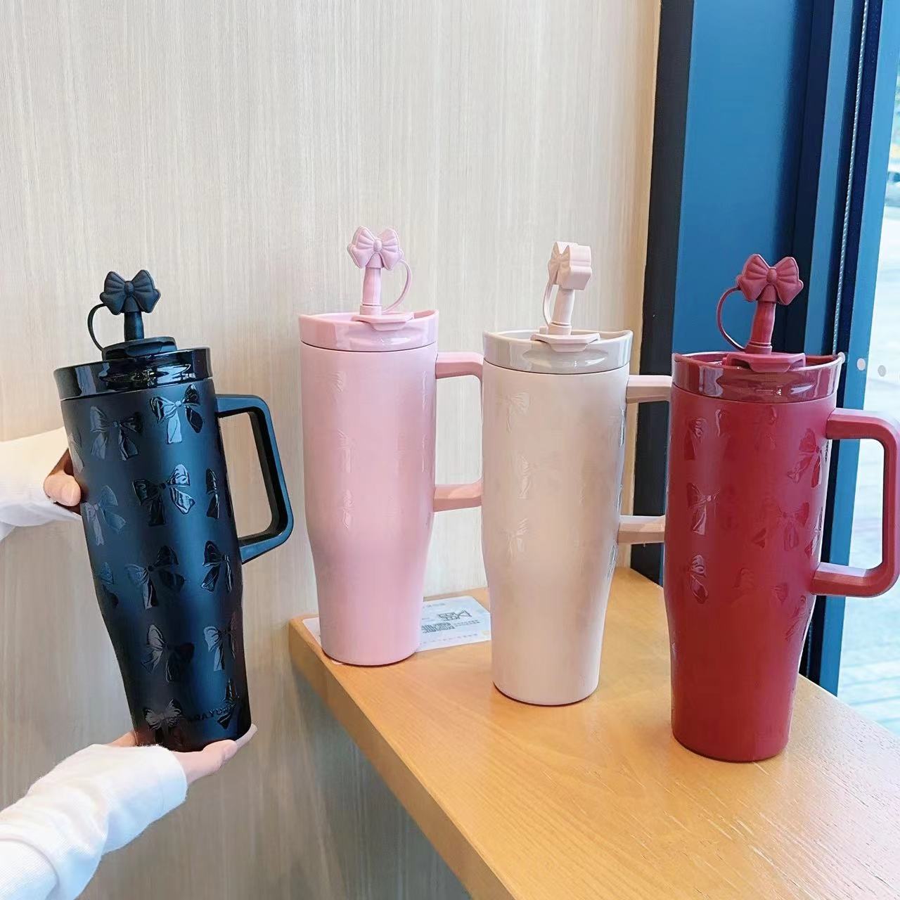 Large capacity Handle Cup 5D Bow Series 1200ML detail image 1