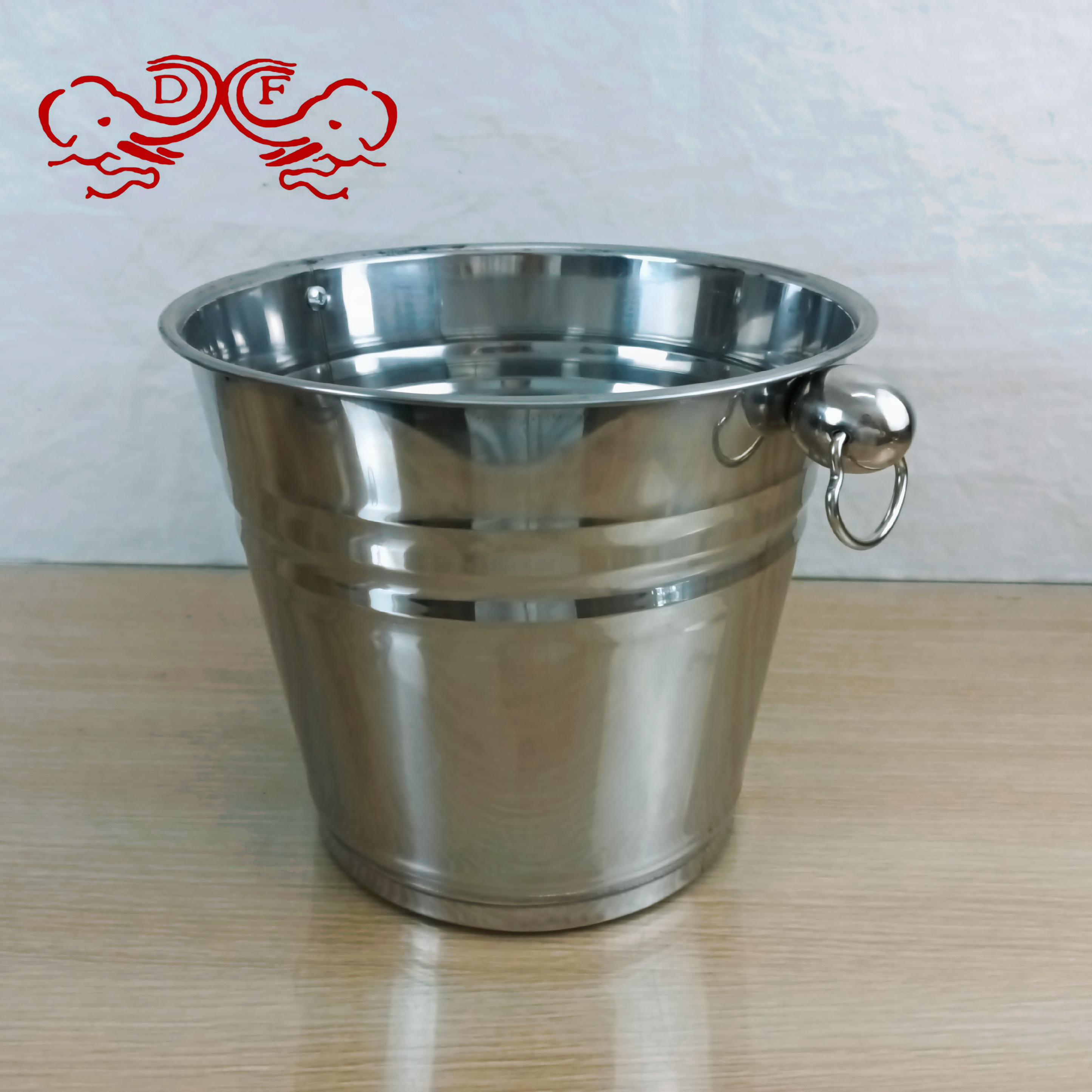 DF99366 stainless steel double-ear ice bucket, water bucket, storage bucket, beer machine, beverage rice bucket, kitchenware, kitchen supplies, DF TRADINGHOUSE details Picture