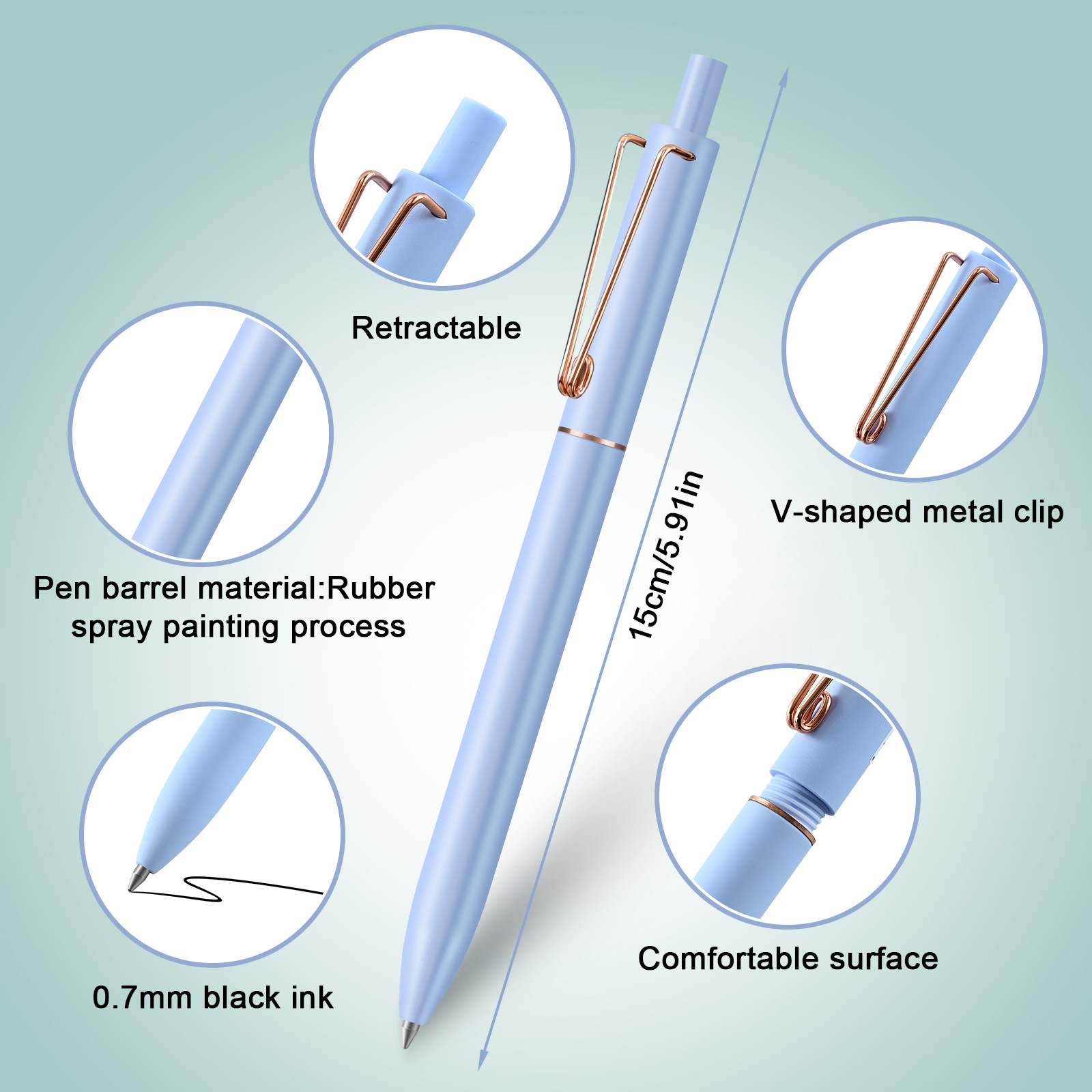 The Baok 116AS quick-drying smooth gel pen is a student homework and exam practice pen with a soft grip and high appearance level cs pen tip Specification image