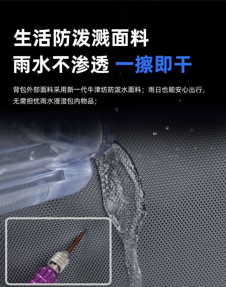 Fitness bag, independent shoe compartment, dry and wet separation, large-capacity travel bag, Oxford cloth, short business trip sports bag, travel storage bag, swimming fitness travel bag detail image 9