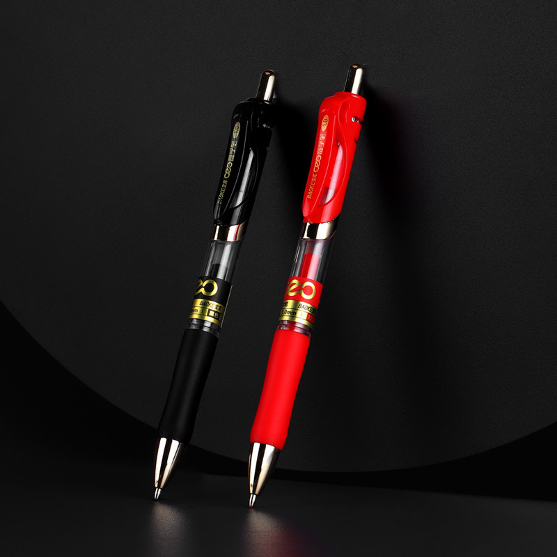 Baok C35 Press Black and red gel pen wholesale Press Water-based carbon pen Business office signature pen details Picture