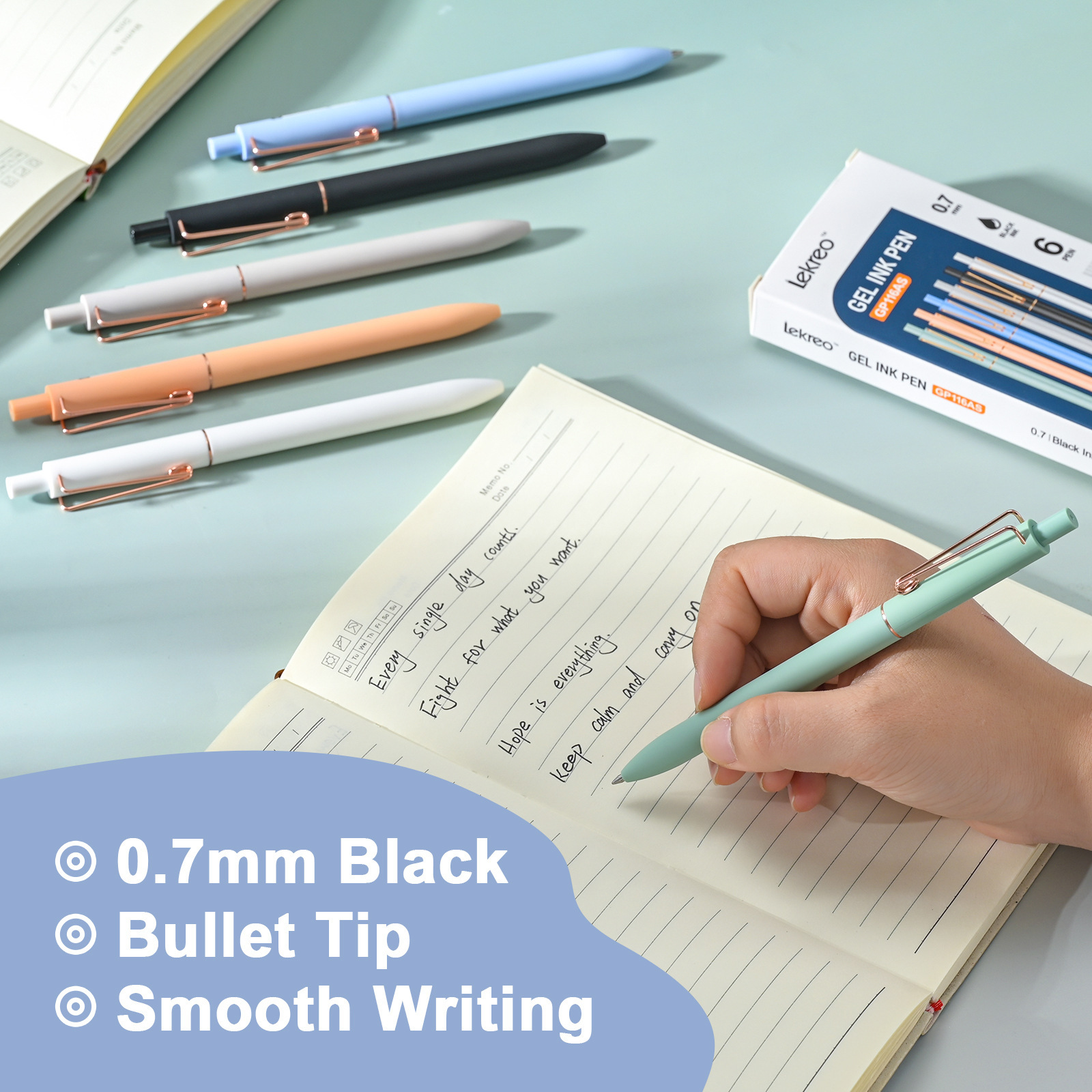The Baok 116AS quick-drying smooth gel pen is a student homework and exam practice pen with a soft grip and high appearance level cs pen tip Application Scenario
