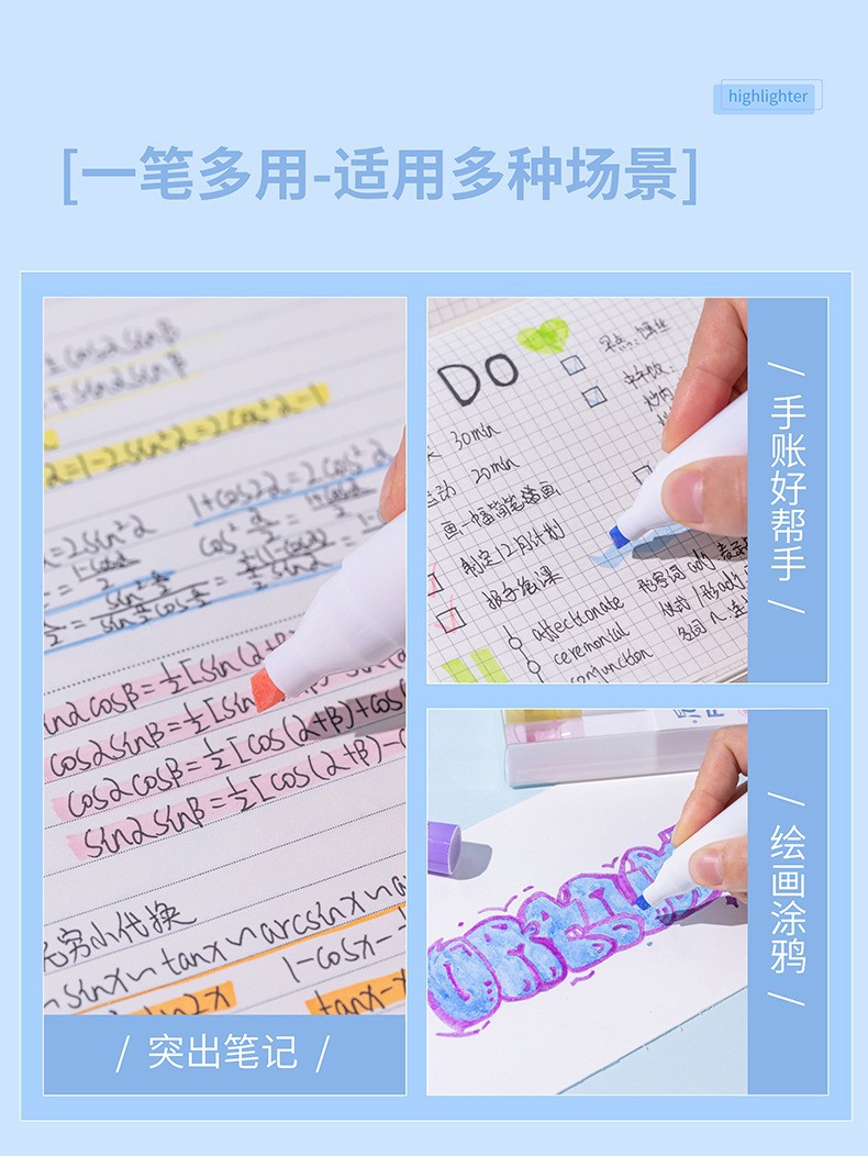 Wholesale of Colin 656 color highlighters for student study textbooks, key point marking pens, and drawing notebook pens pic 6