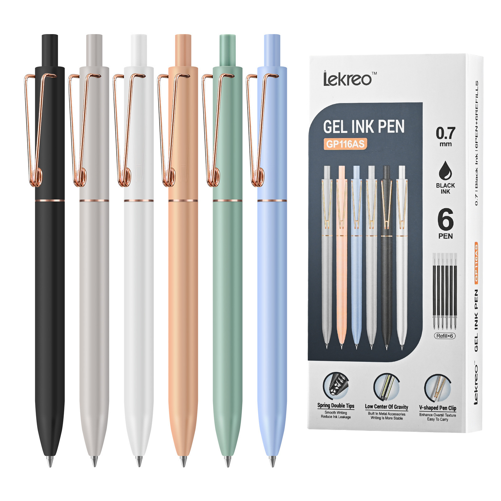 The Baok 116AS quick-drying smooth gel pen is a student homework and exam practice pen with a soft grip and high appearance level cs pen tip Item Picture