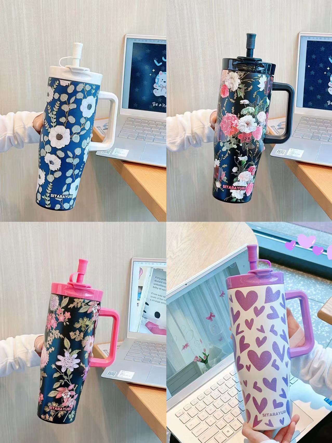 大容量手柄杯水贴花系列1200ML