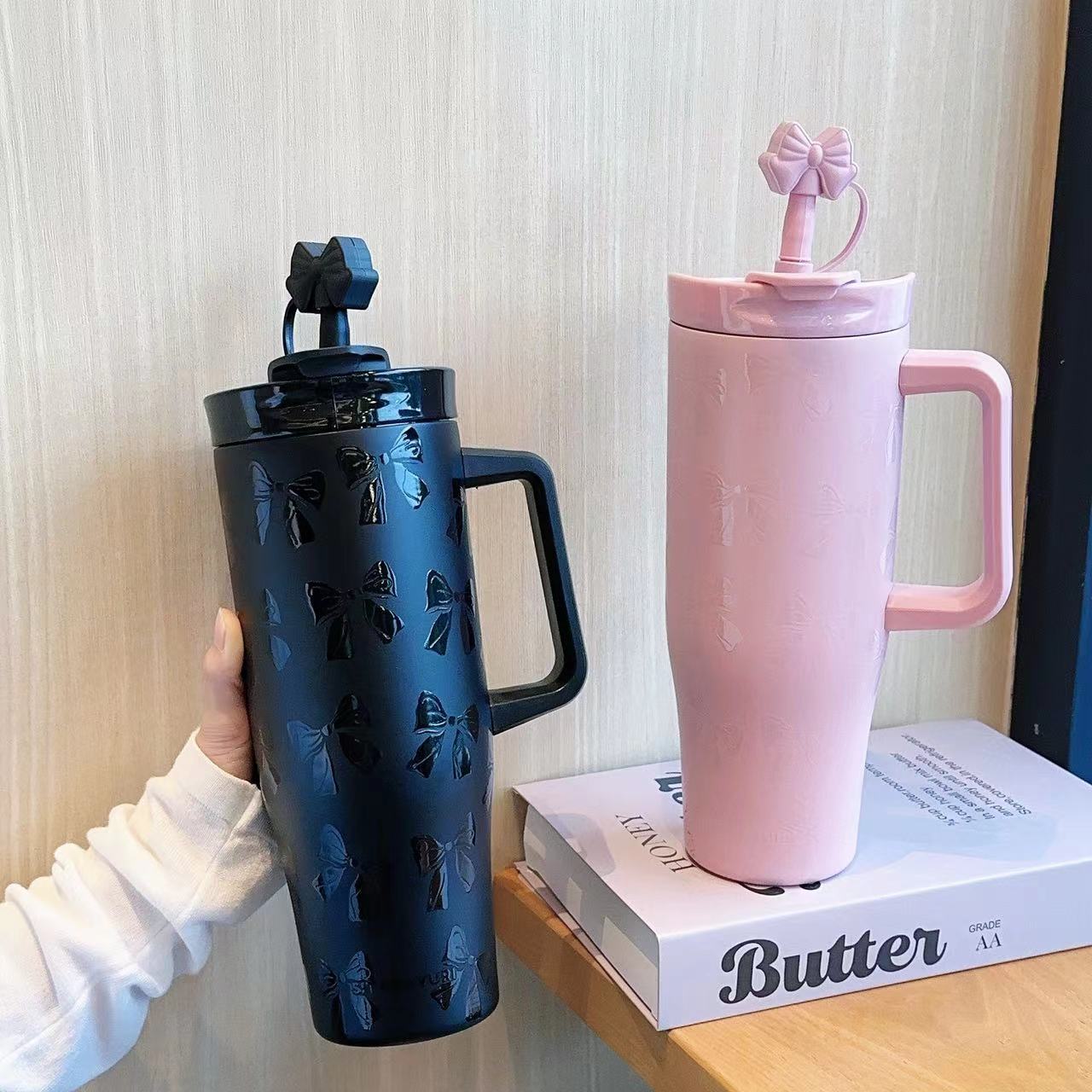 Large capacity Handle Cup 5D Bow Series 1200ML Application Scenario