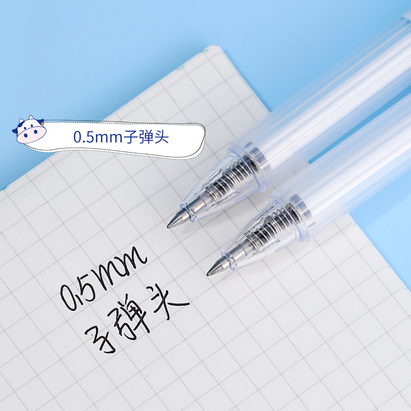 Cute press pen 0.5 black gel pen student writing exam cartoon water-based signature pen bullet gel pen Application Scenario
