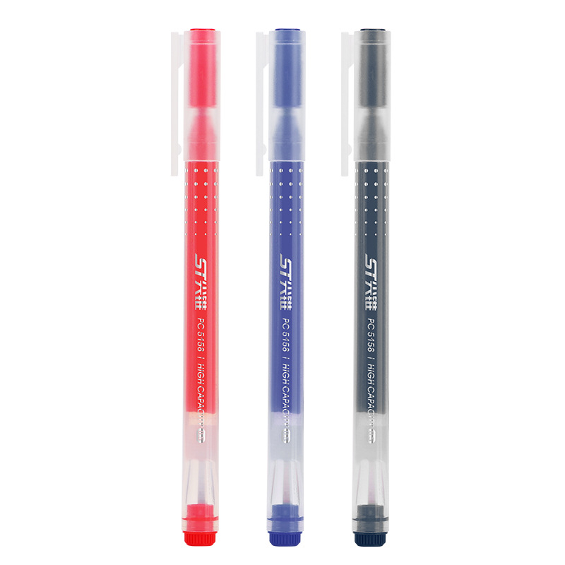 Bao Ke Quick-drying gel pen, student large-capacity gel pen, 0.5mm, exam and office black, blue and red signature pen Item Picture