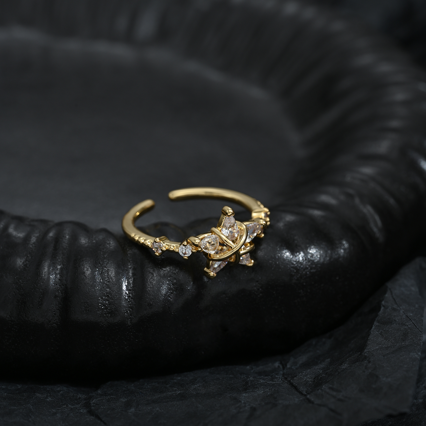 Nueva luz de lujo estrella apertura ajustable moda versátil anillo Specification image