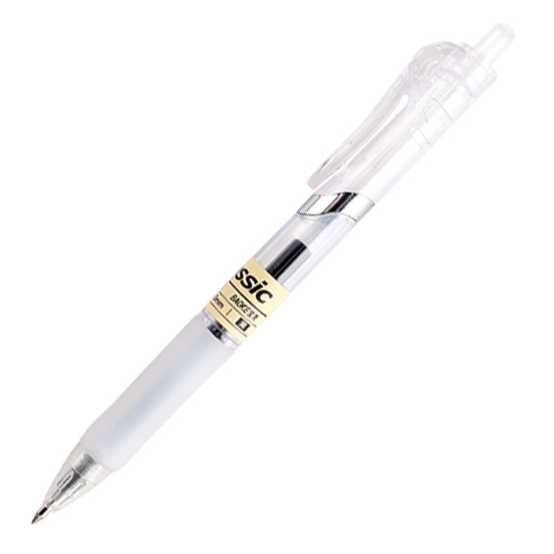 Burke Press gel pen, black gel pen, student stationery, Press gel pen, 0.5 bullet plastic signature pen Item Picture