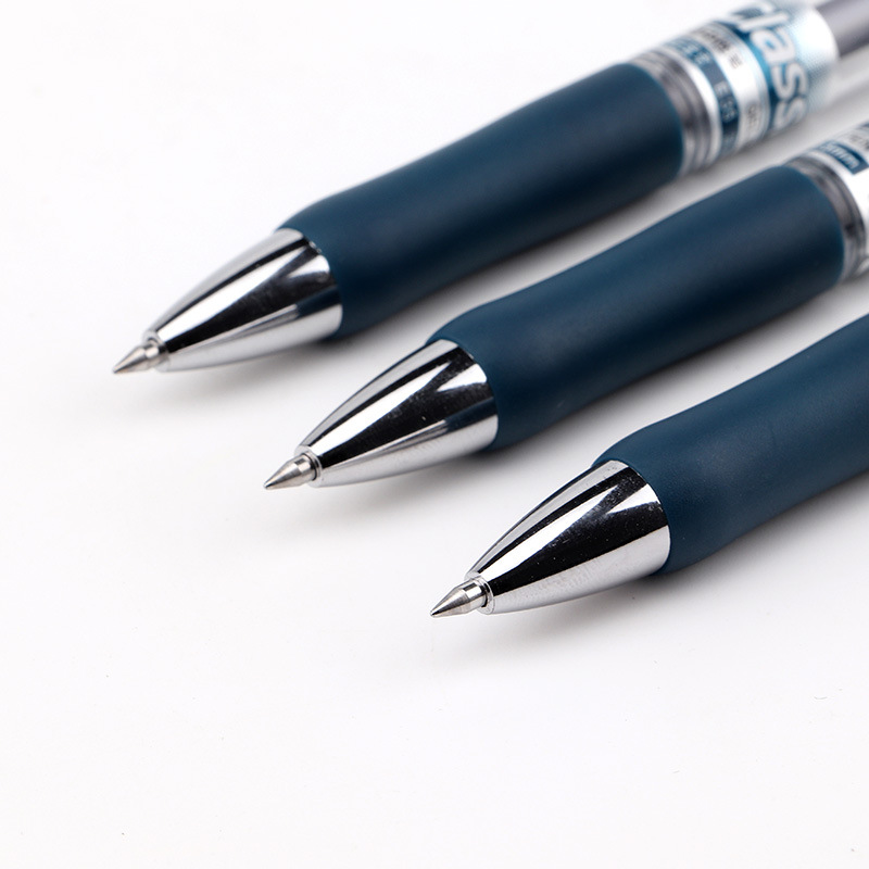 The Baok E35 student press the neutral pen 0.5 and the nurse prescription signature pen press the pen blue ink can print the LOGO Specification image