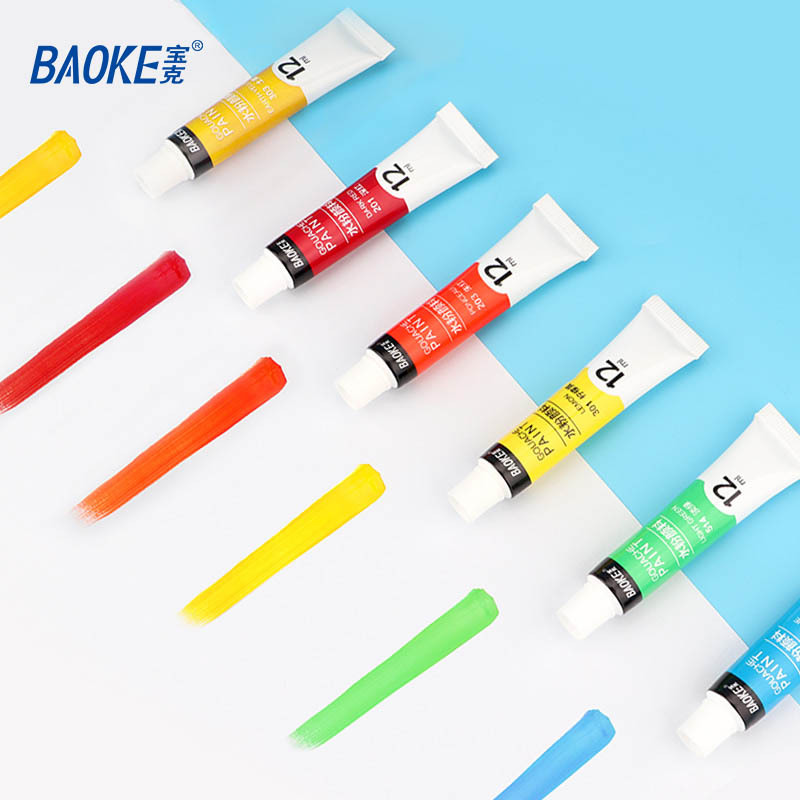 Pok Gouache paints, children's finger paint, painting and graffiti gouache paint sets, 18-color and 24-color wholesale Specification image