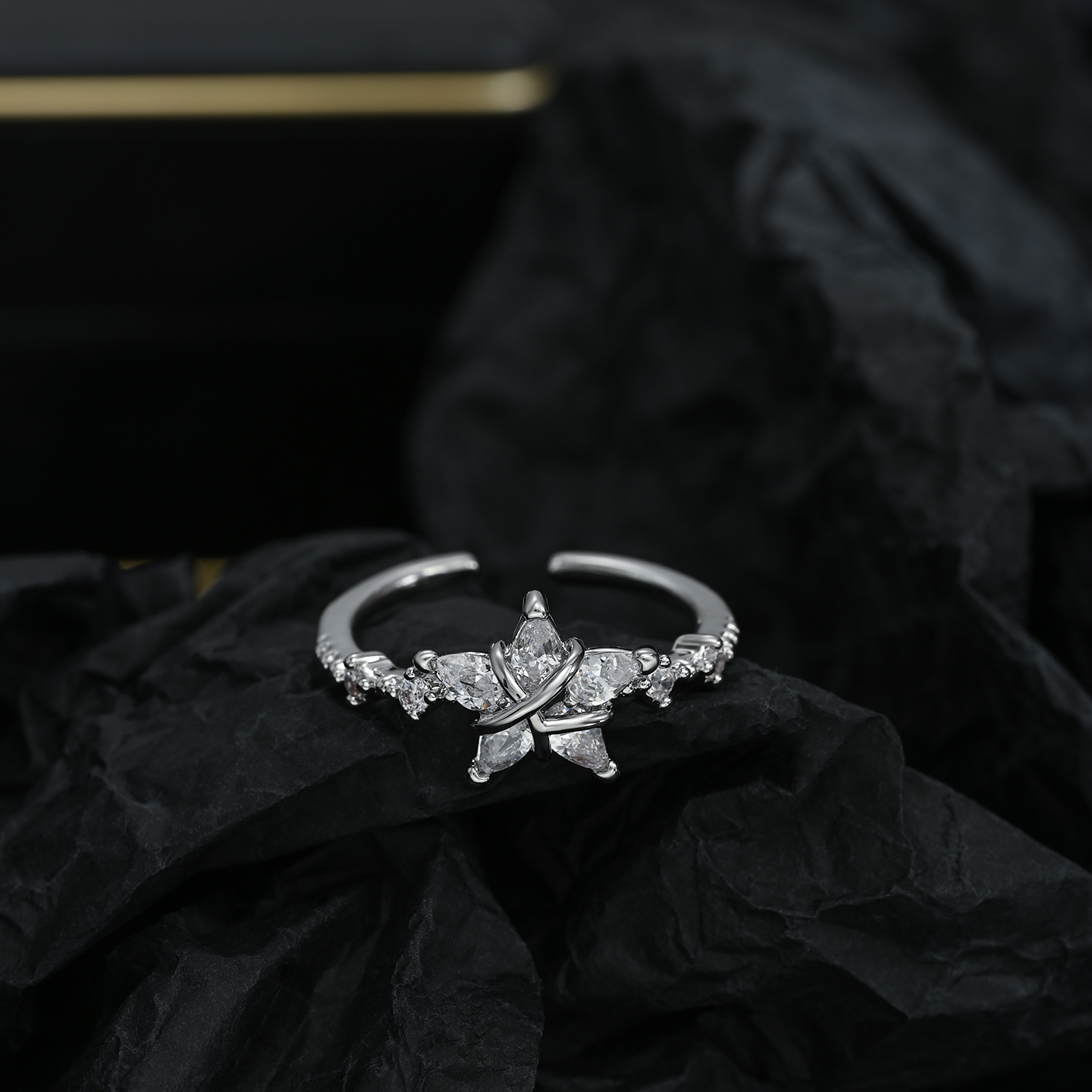 Nueva luz de lujo estrella apertura ajustable moda versátil anillo Application Scenario