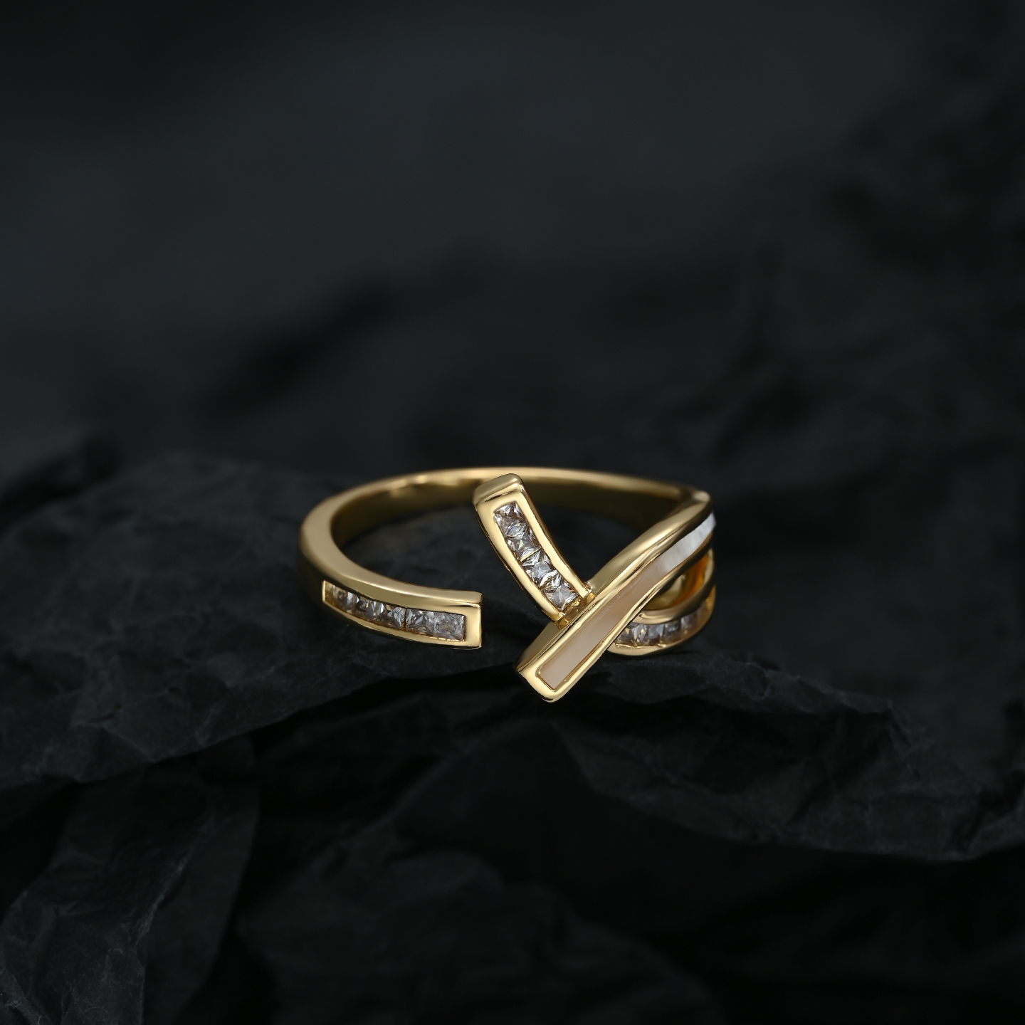 Nueva apertura ligera de lujo ajustable moda versátil anillo details Picture