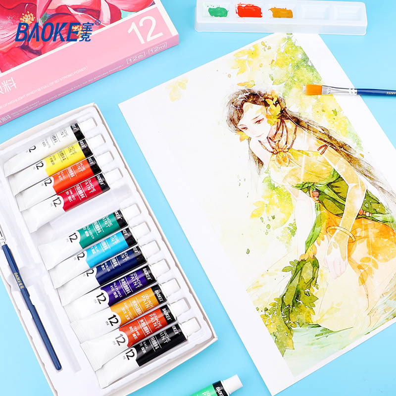 Pok Gouache paints, children's finger paint, painting and graffiti gouache paint sets, 18-color and 24-color wholesale details Picture
