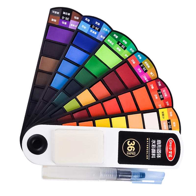 Master the 18-color, 24-color, 36-color and 42-color sets of solid watercolor paints for beginners and children's watercolor paints Application Scenario