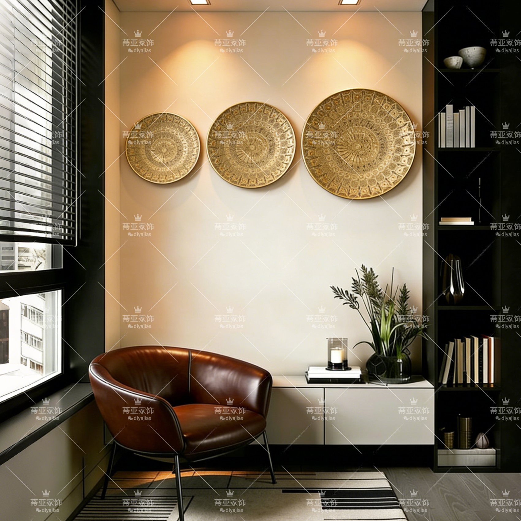 A golden decorative plate as the main body, a wedding fruit plate, a retro court-style artificial flower velvet flower head gift and decoration piece Application Scenario