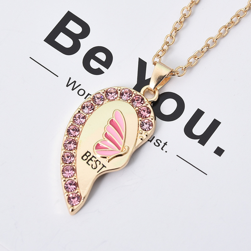 Good friend Summer cute butterfly heart jewelry necklace for children detail image 7
