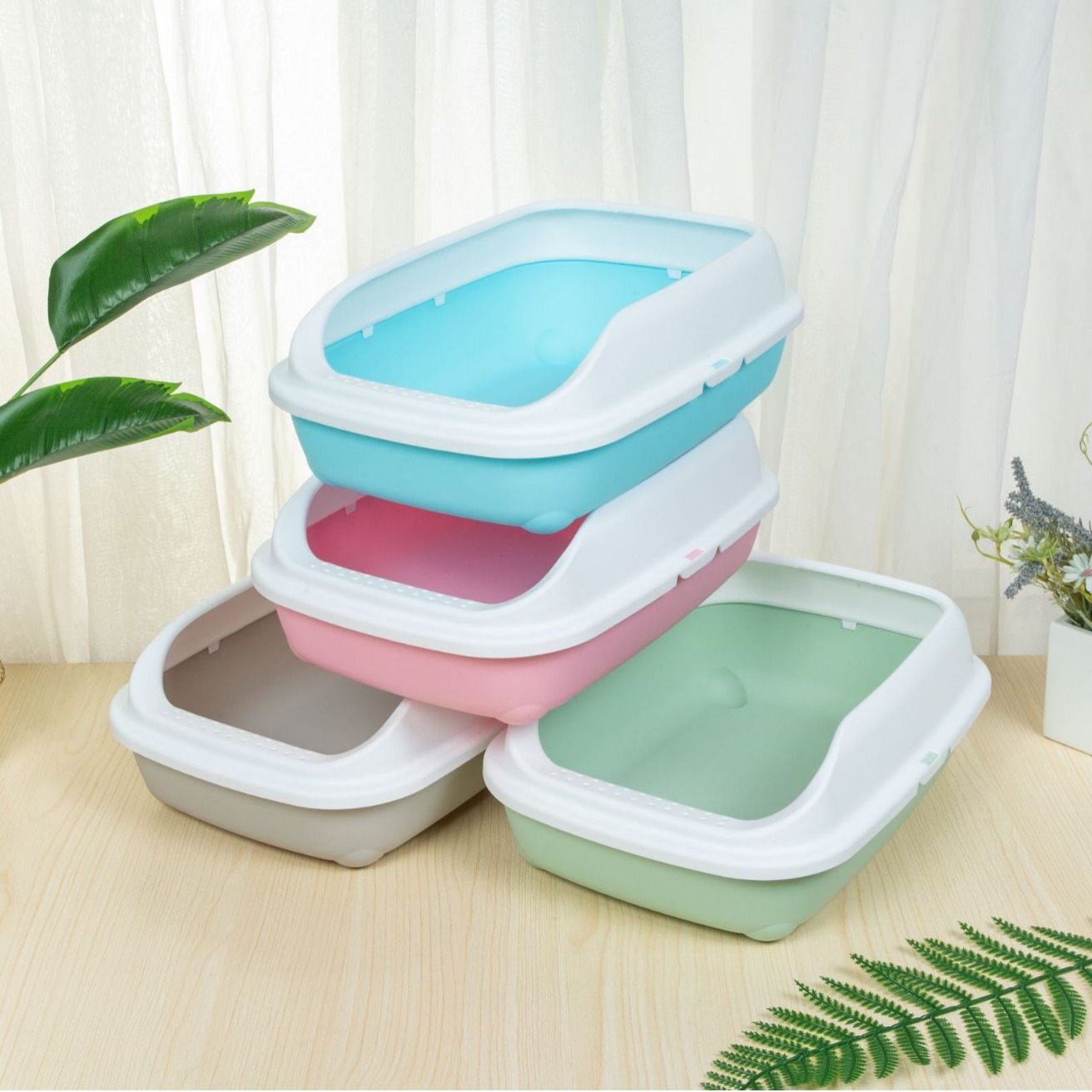 Horking KNPV semi-enclosed cat litter box, splash-proof cat toilet, cat litter box, cat pet supplies, cat litter box