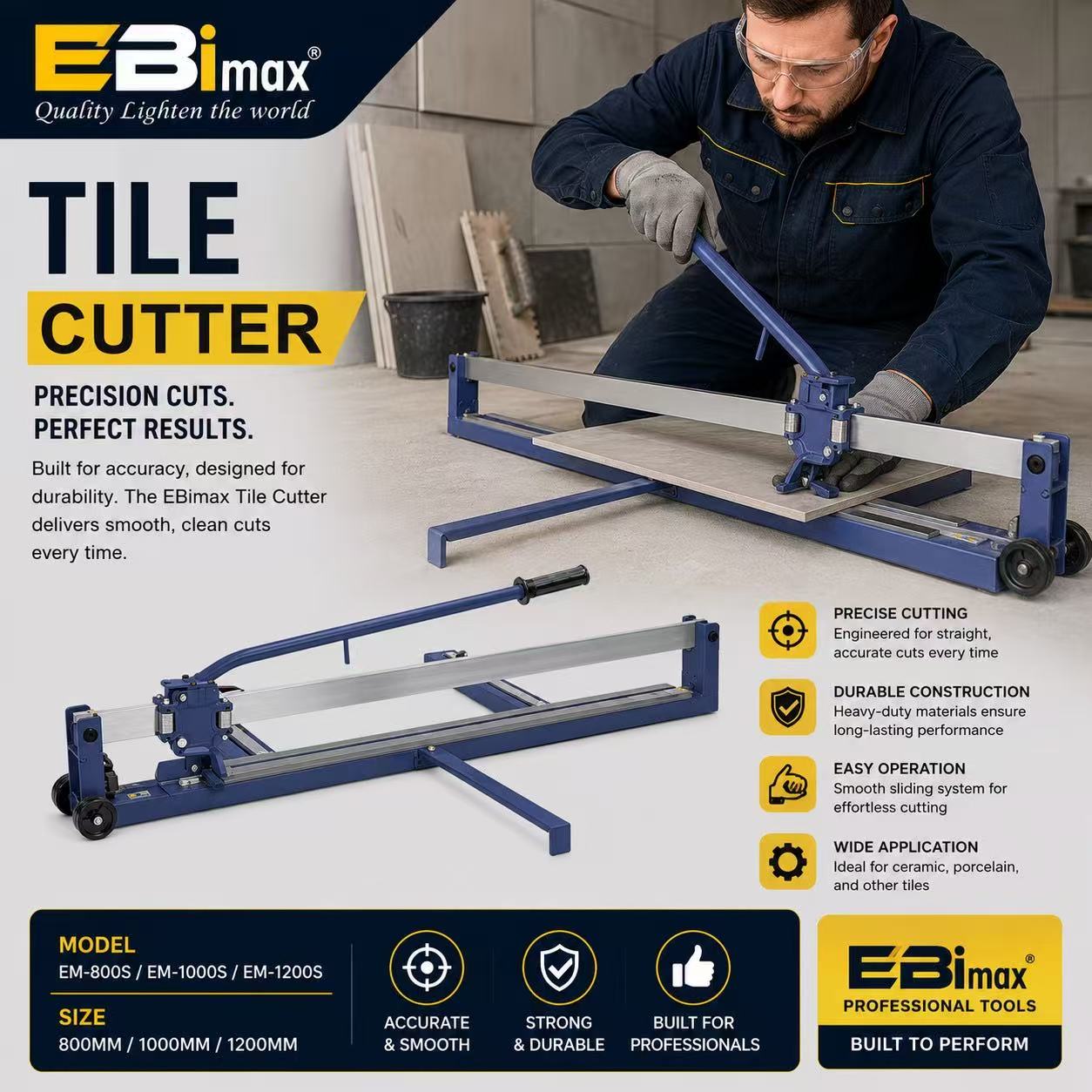 EBimax máquina de corte de baldosas de nivel profesional EM-800S ladrillo magnético de mármol puede tener una fuerte impresión de montaña azul de amplia dimensión cerámica details Picture