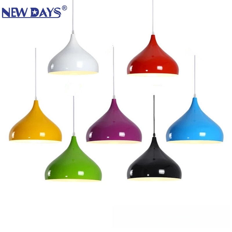 NEWDAYS品牌跨境新品led现代简约吊灯，彩色创意葫芦罩子吧台灯，节能高亮照明氛围灯小吊灯图