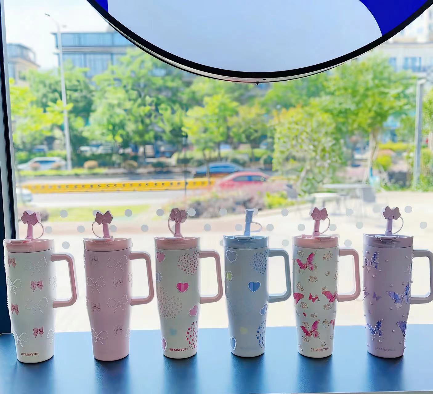 Large Capacity Handle Cup Small Pearl Series 1200ML(ZF-084)