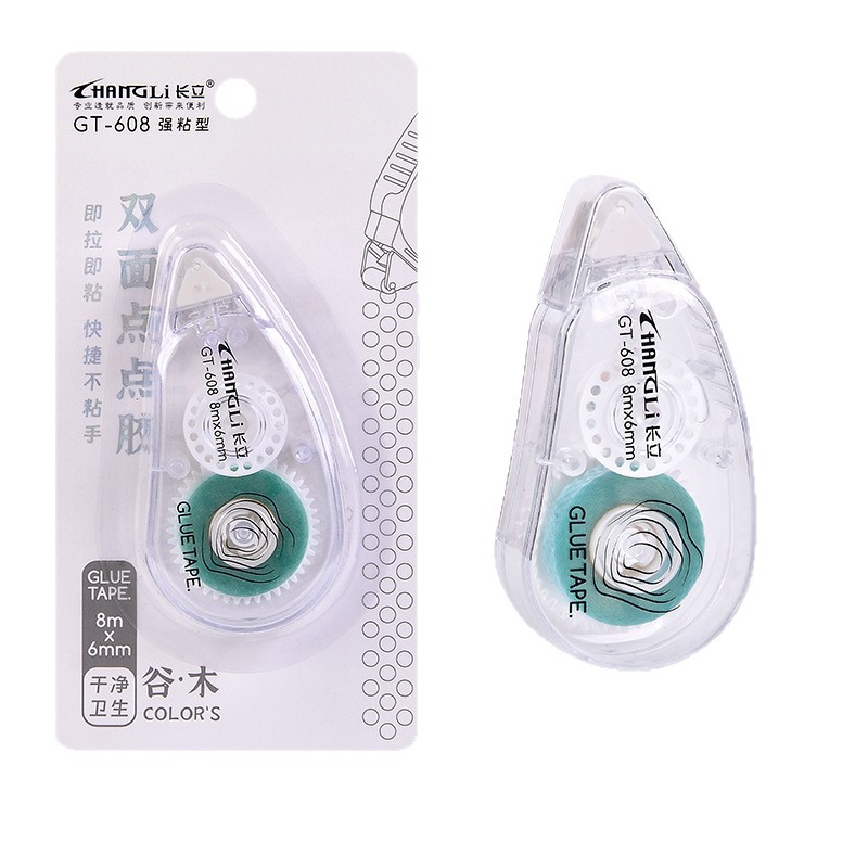 Changli Dot Adhesive Double-sided tape for primary school students, correction tape type dot double-sided tape, high appearance level planner tape Item Picture
