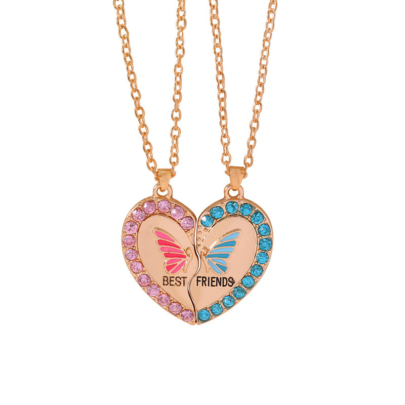 Good friend Summer cute butterfly heart jewelry necklace for children Item Picture