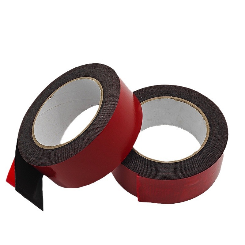 Red film PE foam double-sided tape, high-viscosity automotive sealing shock-absorbing nameplate, metal fixed foam sponge double-sided tape, 2.4cm*5m Application Scenario