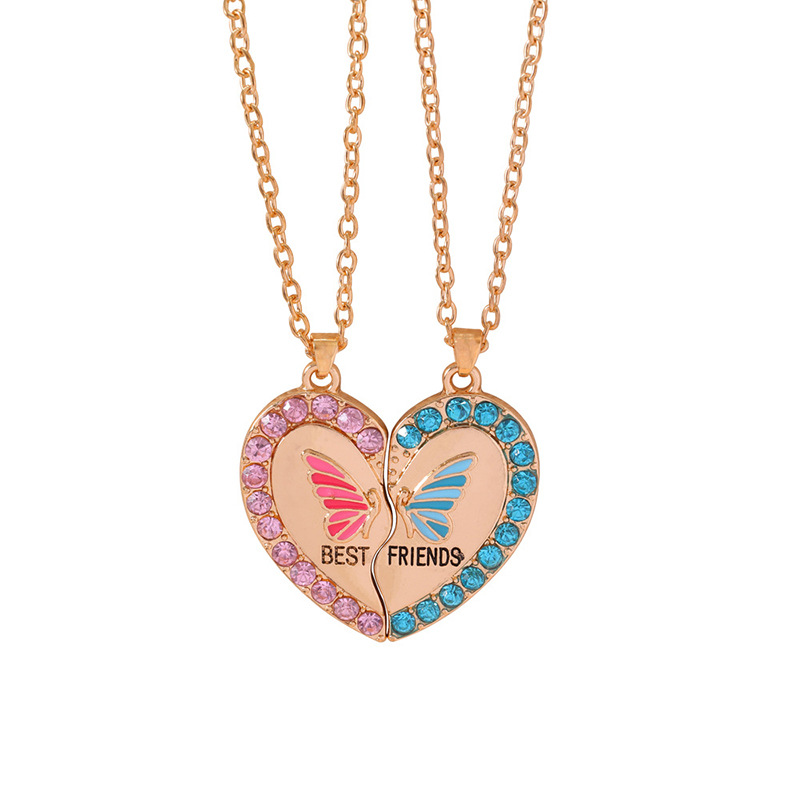 Good friend Summer cute butterfly heart jewelry necklace for children detail image 1